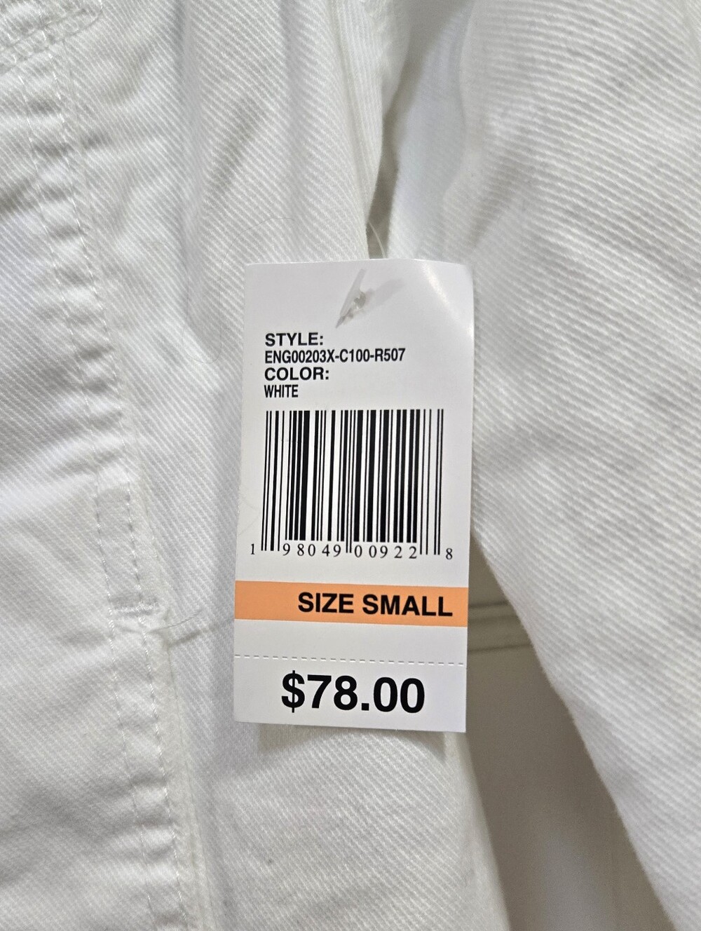 Kensie New Denim Jean White Jacket Small - Picture 4 of 4